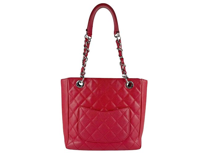 Chanel Red Grained Calfskin Handbag - view 3