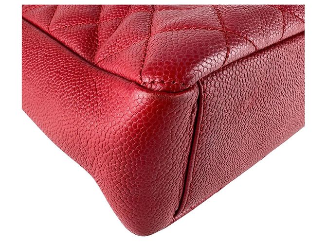 Chanel Red Grained Calfskin Handbag - view 8