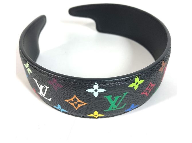 Cerchietto Louis Vuitton Monogram Multicolor Nero - vista 7