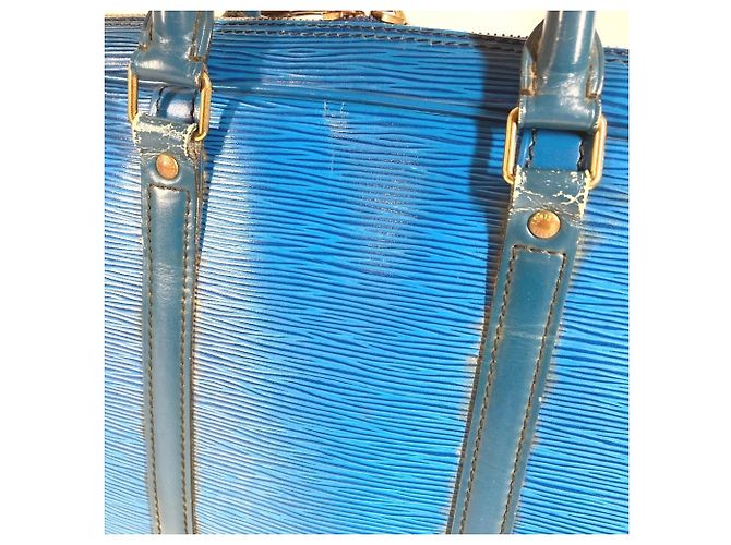 Borsa Louis Vuitton Epi Porte Documents Voyage Blu - vista 12