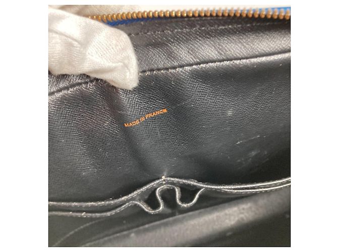 Borsa Louis Vuitton Epi Porte Documents Voyage Blu - vista 17
