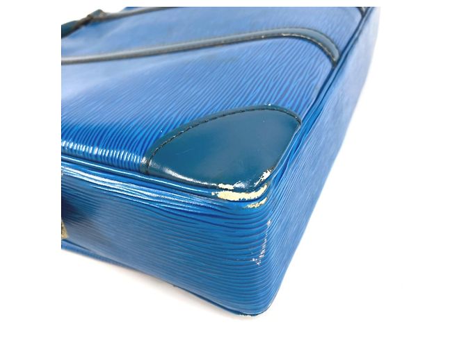Borsa Louis Vuitton Epi Porte Documents Voyage Blu - vista 6