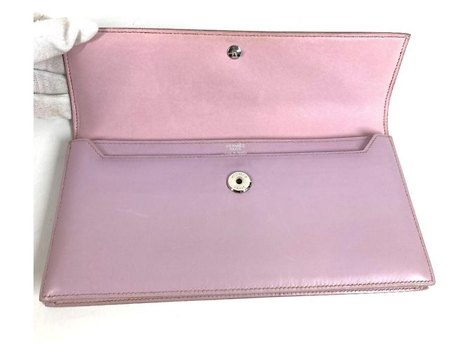 Hermès Clutch in pelle Hermes Rosa Porpora - vista 10