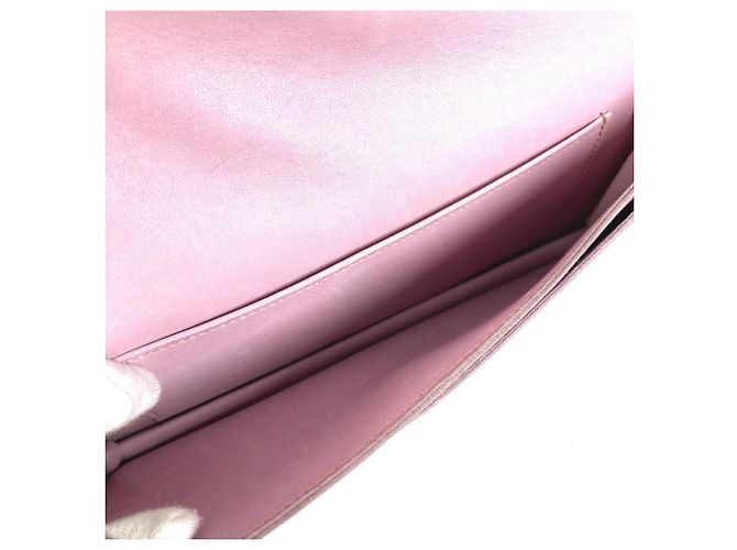Hermès Clutch in pelle Hermes Rosa Porpora - vista 12