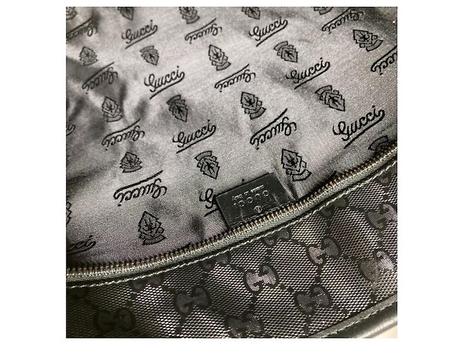 Borsa a tracolla tote Gucci GG Imprimé Black Nero - vista 11