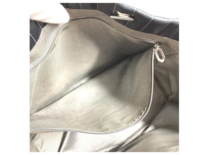 Borsa Tote Chanel New Mademoiselle CC Nero Argento - vista 14