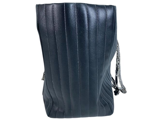 Borsa Tote Chanel New Mademoiselle CC Nero Argento - vista 3