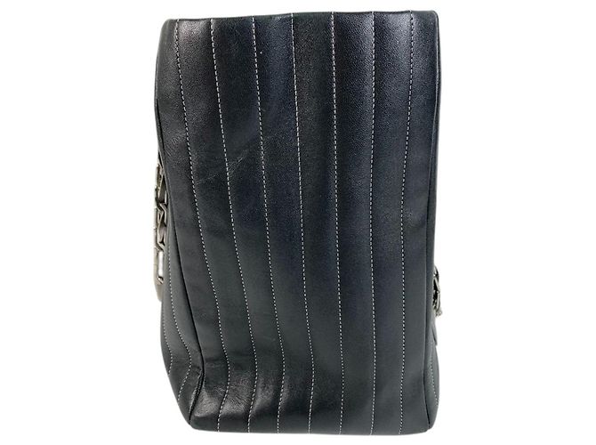Borsa Tote Chanel New Mademoiselle CC Nero Argento - vista 4