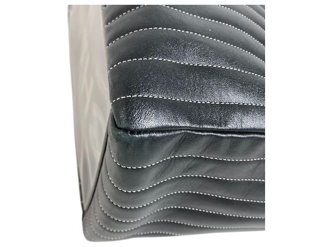 Borsa Tote Chanel New Mademoiselle CC Nero Argento - vista 6