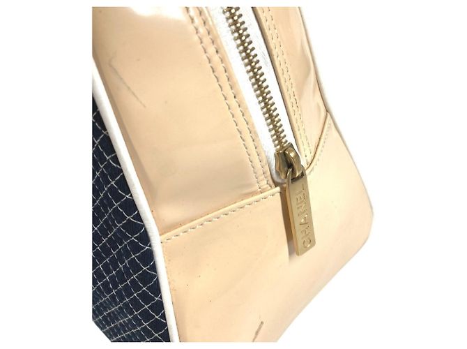 Bolso deportivo Chanel en lona azul marino Blanco - vista 12