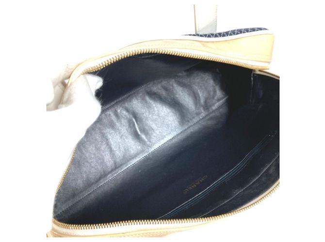 Bolso deportivo Chanel en lona azul marino Blanco - vista 13