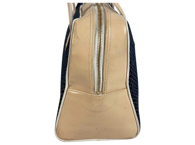 Bolso deportivo Chanel en lona azul marino Blanco - vista 2