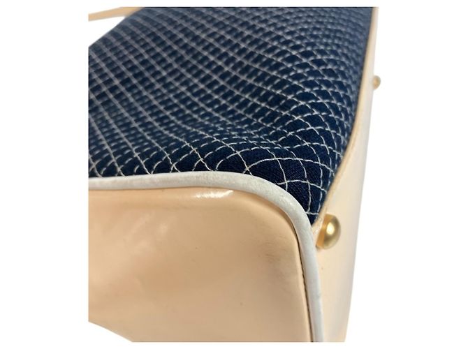 Bolso deportivo Chanel en lona azul marino Blanco - vista 5