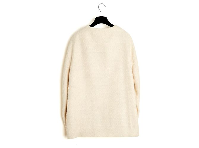 Céline Celine Hedi Slimane Oversize Kaschmir-Bouclé Jacke Roh - Ansicht 4