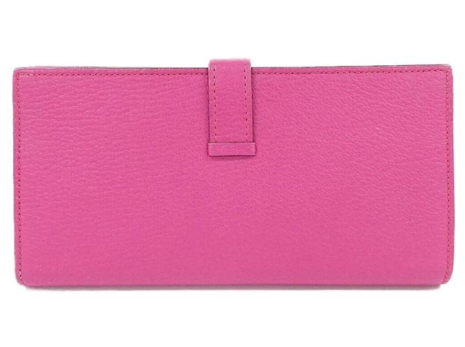 Hermès Cartera Hermes Bearn Soufflé Rosa - vista 2