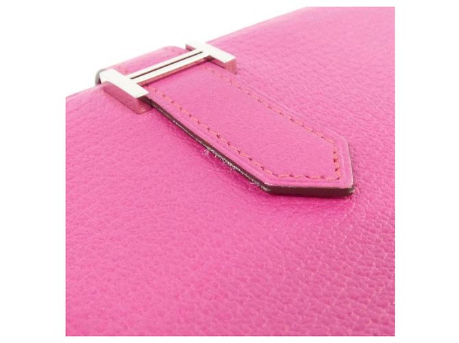 Hermès Cartera Hermes Bearn Soufflé Rosa - vista 6