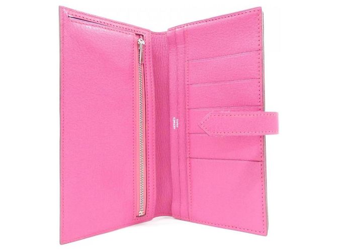 Hermès Cartera Hermes Bearn Soufflé Rosa - vista 8