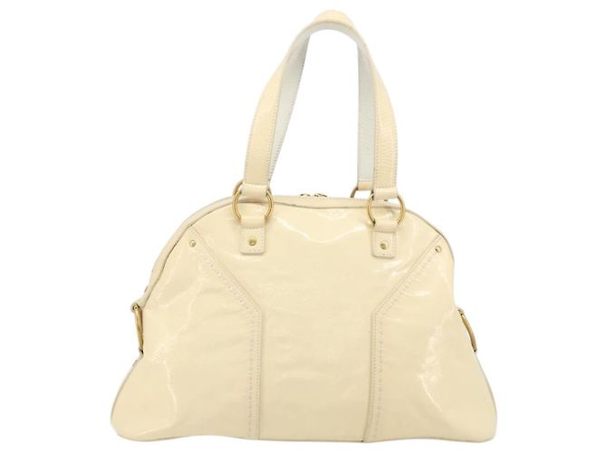 Saint Laurent Muse Shoulder Leather Small Bianco - vista 2