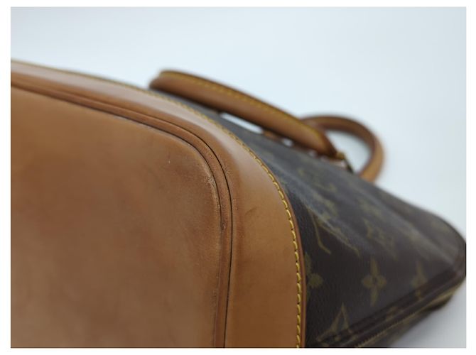 Borsa Louis Vuitton Moon Alma in Tela Monogram Beige - vista 4