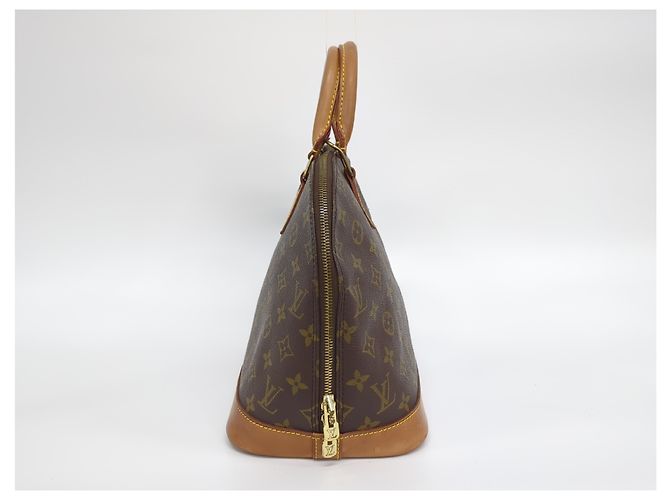 Borsa Louis Vuitton Moon Alma in Tela Monogram Beige - vista 6