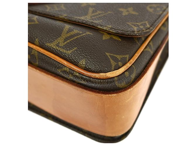 Borsa Louis Vuitton Cartouchiere Monogram Canvas GM Marrone - vista 7