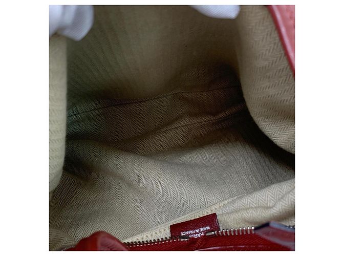 Borsa Hermès Massai Hobo in Pelle - Rosso Vinaccia Fuschia - vista 9