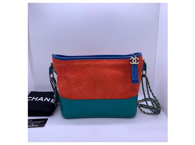 Borsa Chanel Passeport Medium in Scamosciato Multicolore - vista 2
