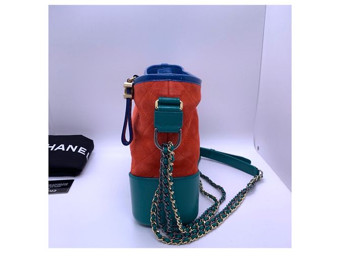 Borsa Chanel Passeport Medium in Scamosciato Multicolore - vista 3
