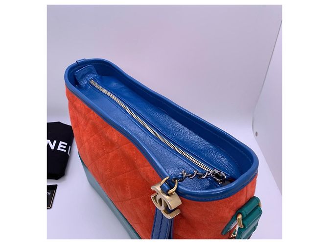 Borsa Chanel Passeport Medium in Scamosciato Multicolore - vista 4