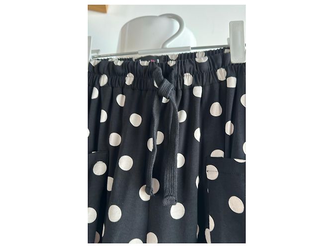 Autre Marque Pantaloni PLU a pois bianco e nero - vista 4