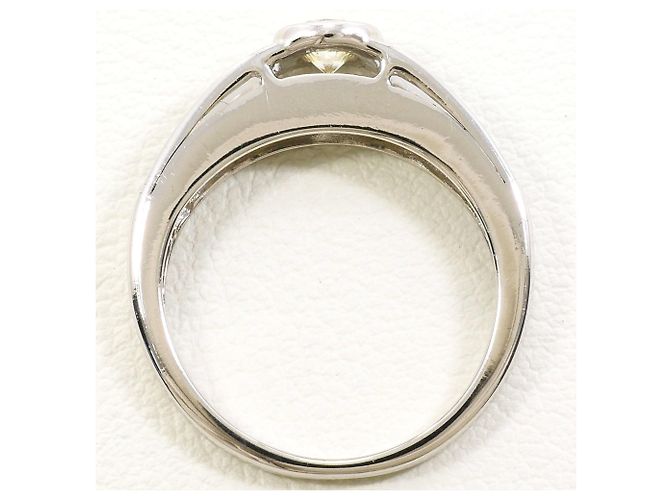 Autre Marque 18K Weißgold- und Gelbdiamant-Ring Golden - Ansicht 3