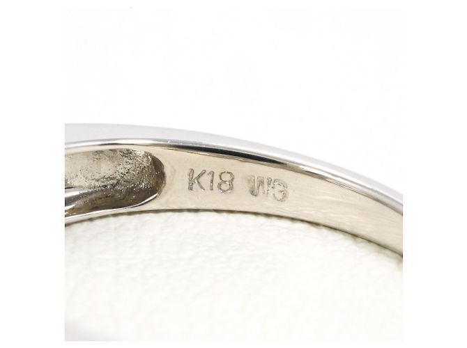 Autre Marque 18K Weißgold- und Gelbdiamant-Ring Golden - Ansicht 5