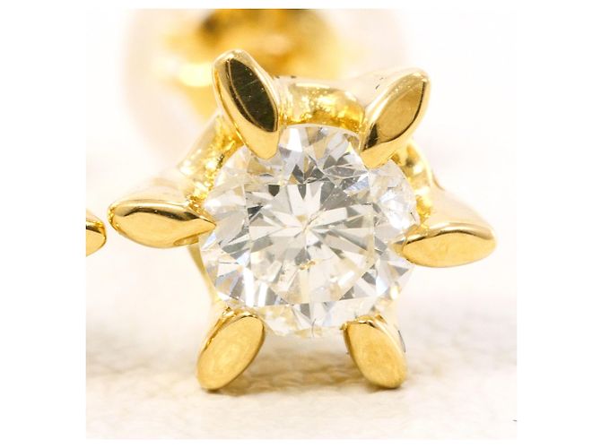 Autre Marque Orecchini a lobo in oro giallo 18K e diamanti D'oro - vista 3