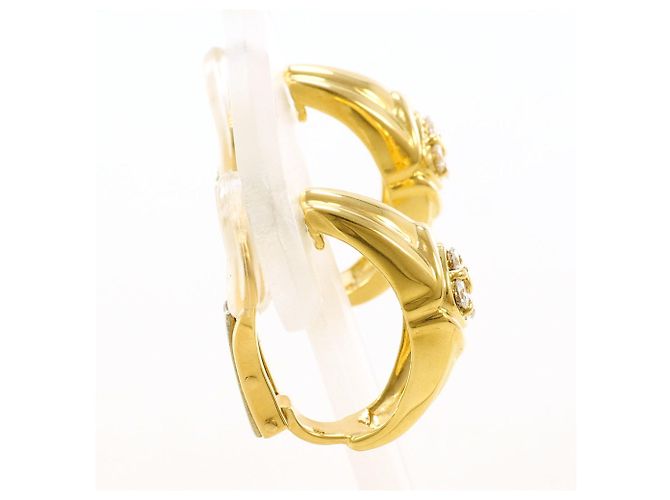 Autre Marque Orecchini a clip in oro 18K con diamanti D'oro - vista 3