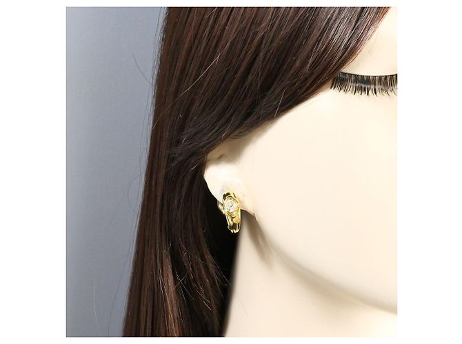 Autre Marque Orecchini a clip in oro 18K con diamanti D'oro - vista 6