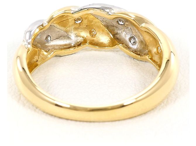 Autre Marque Diamantring aus PT900-Platin und 18K Gelbgold Golden - Ansicht 3