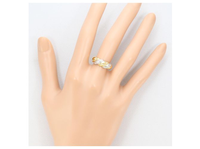 Autre Marque Diamantring aus PT900-Platin und 18K Gelbgold Golden - Ansicht 6