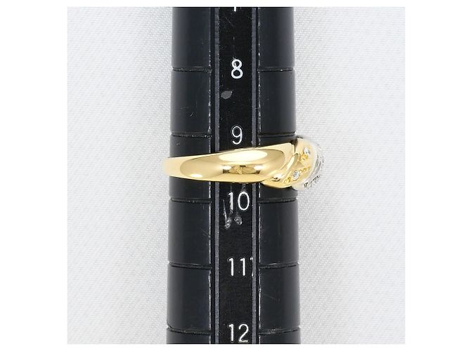 Autre Marque Diamantring aus PT900-Platin und 18K Gelbgold Golden - Ansicht 7
