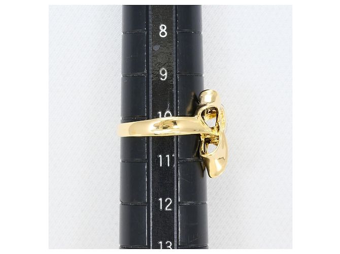 Autre Marque Anello a fascia in oro giallo 18K e platino con diamante verde D'oro - vista 6