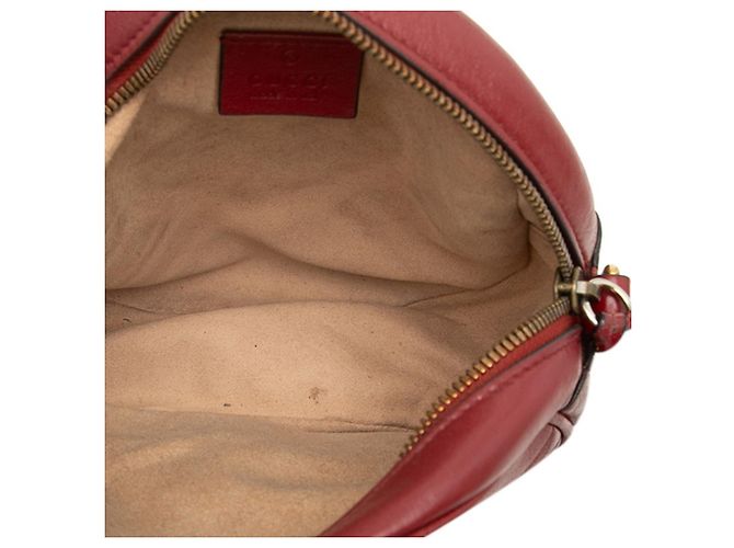 Bolsa de ombro Gucci GG Marmont acolchoada com corrente Vermelho - vista 4
