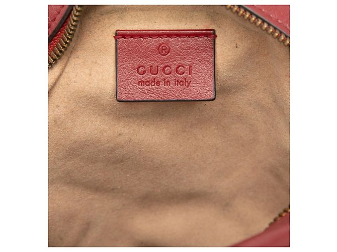 Bolsa de ombro Gucci GG Marmont acolchoada com corrente Vermelho - vista 5