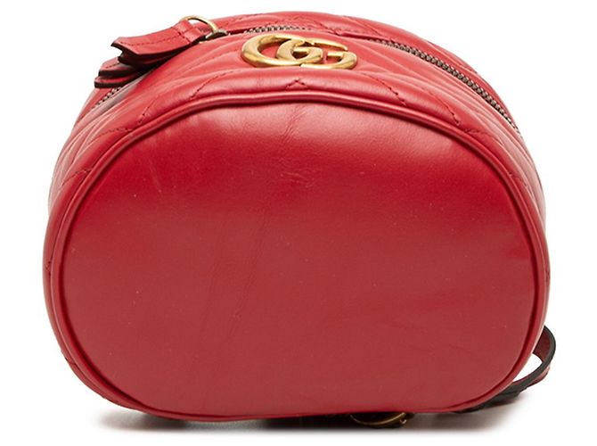 Gucci GG Marmont gesteppter Rucksack Rot - Ansicht 3