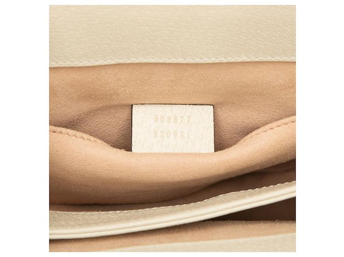 Bolsa de Ombro Gucci Ophidia GG Marmont Chain Multicor Bege - vista 6