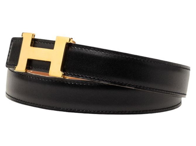 Hermès Cinturón Hermes Mini Constance H-Buckle Castaño Negro - vista 2