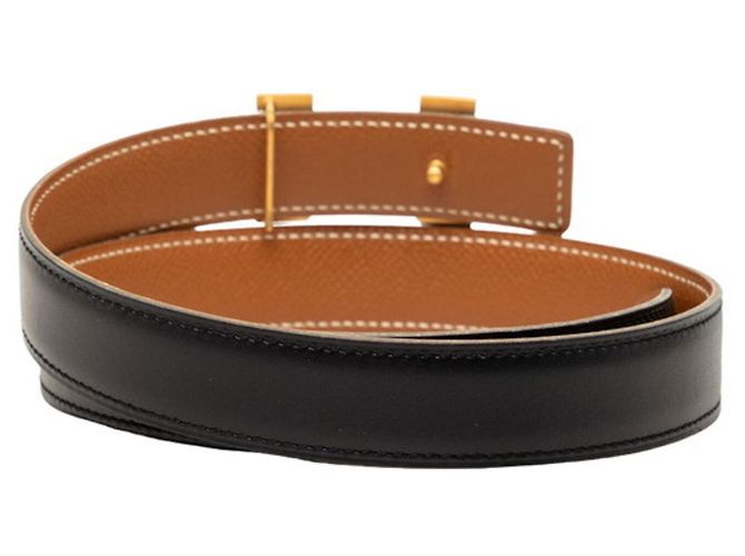 Hermès Cinturón Hermes Mini Constance H-Buckle Castaño Negro - vista 3
