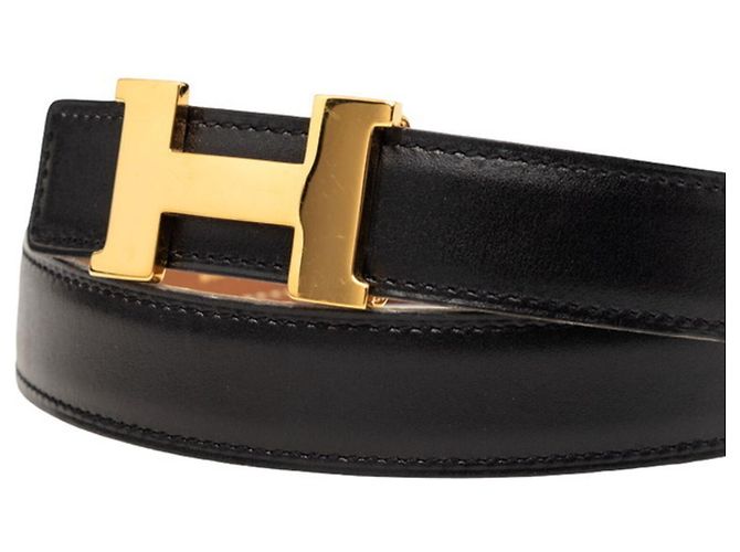 Hermès Cinturón Hermes Mini Constance H-Buckle Castaño Negro - vista 4