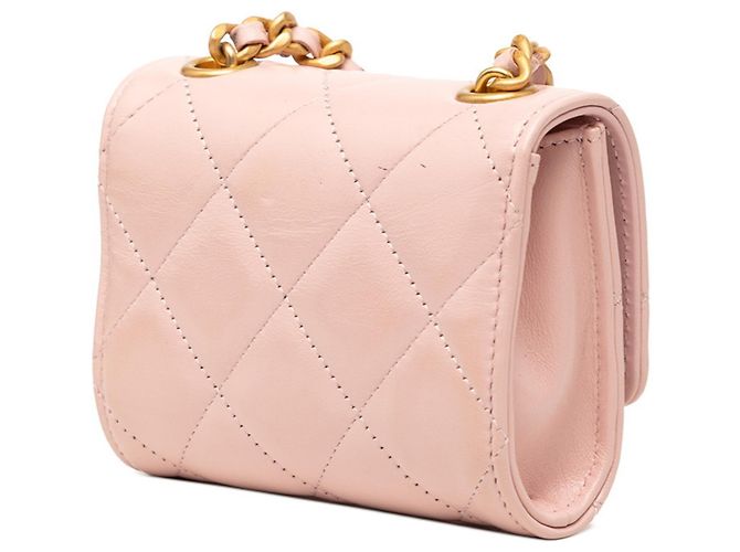 Borsa a Spalla Chanel Coco Mark Mini Matelassé Rosa - vista 2