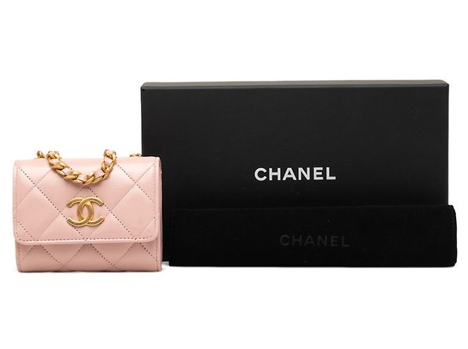 Borsa a Spalla Chanel Coco Mark Mini Matelassé Rosa - vista 7
