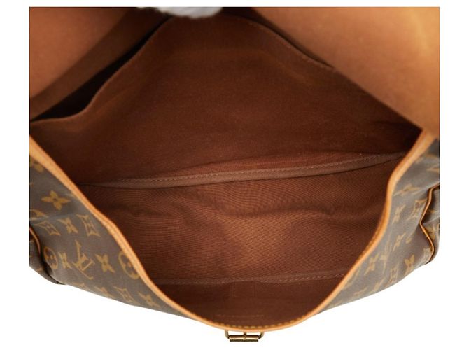 Borsa a tracolla Louis Vuitton Monogram Saumur 35 Marrone - vista 12