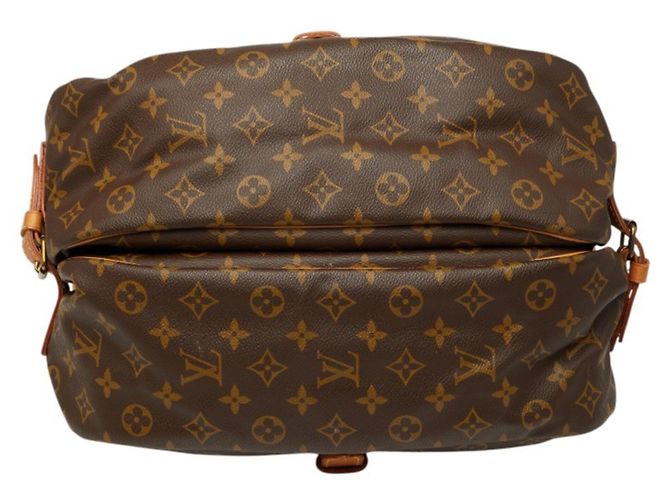 Borsa a tracolla Louis Vuitton Monogram Saumur 35 Marrone - vista 3